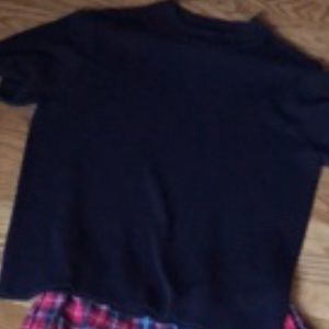 Black shirt sleeve sweater